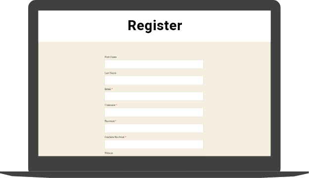 User Registration Section of Glowlogix