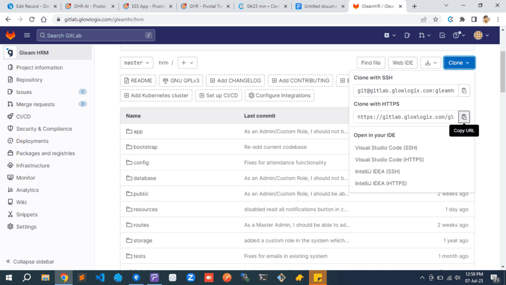 How to clone Git repository using SourceTree